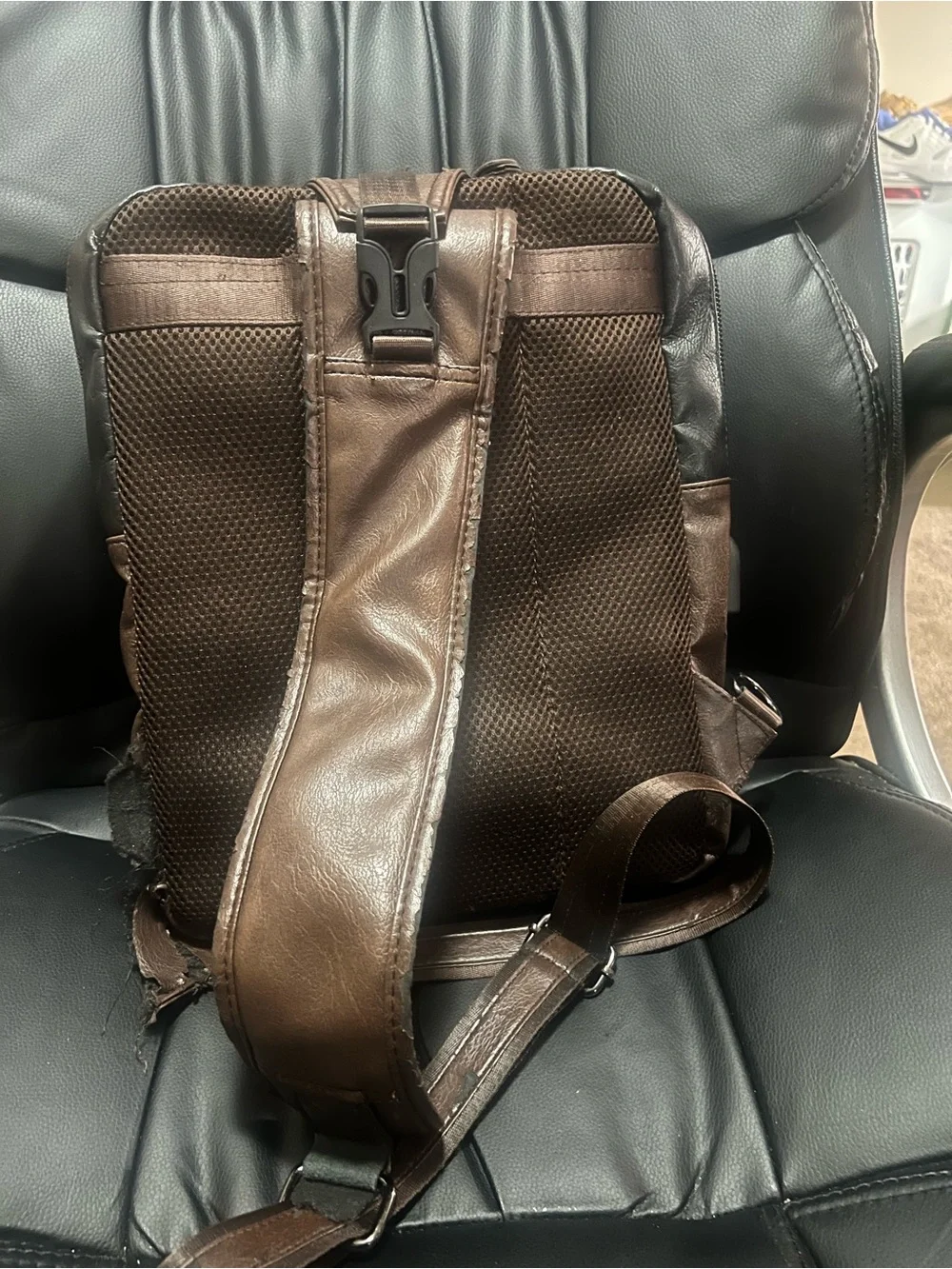 Men's Black and Brown Leather Sling Bag - Casual Crossbody